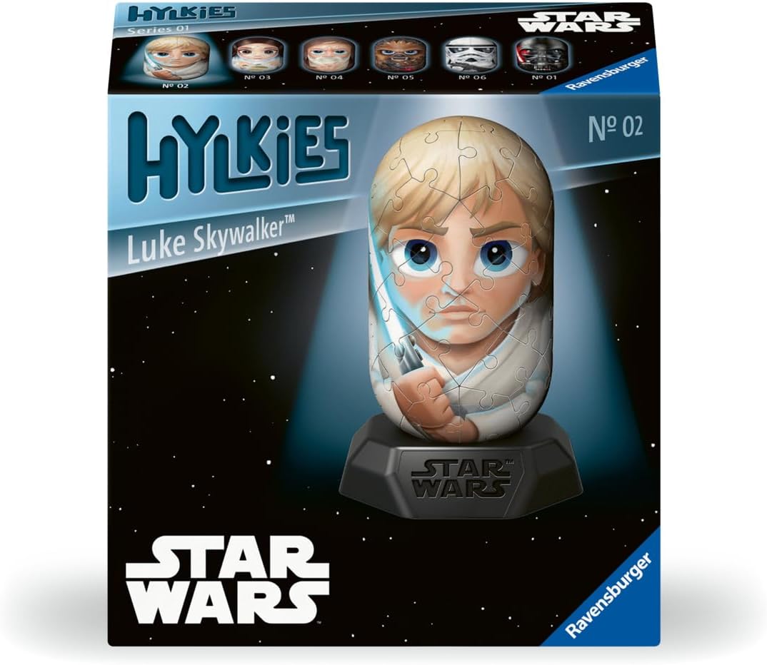 Ravensburger Star Wars Hylkies Figures Luke Skywalker Gifts for Kids and Adults Age 6 Years Up - Collectable Toys and 3D Jigsaw Puzzles