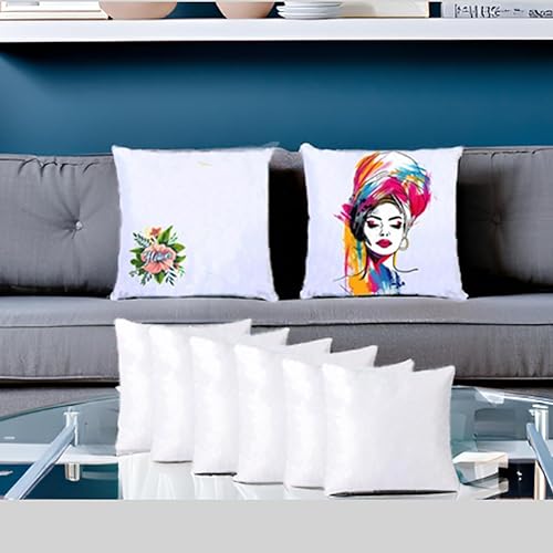 Miniatura 3 de 50pcsCarton Plain White 3D Sublimación Funda De Almohada En Blanco Funda De Cojín De Moda Con Cremalleras Ocultas Para Prensa De Calor Y Impresión