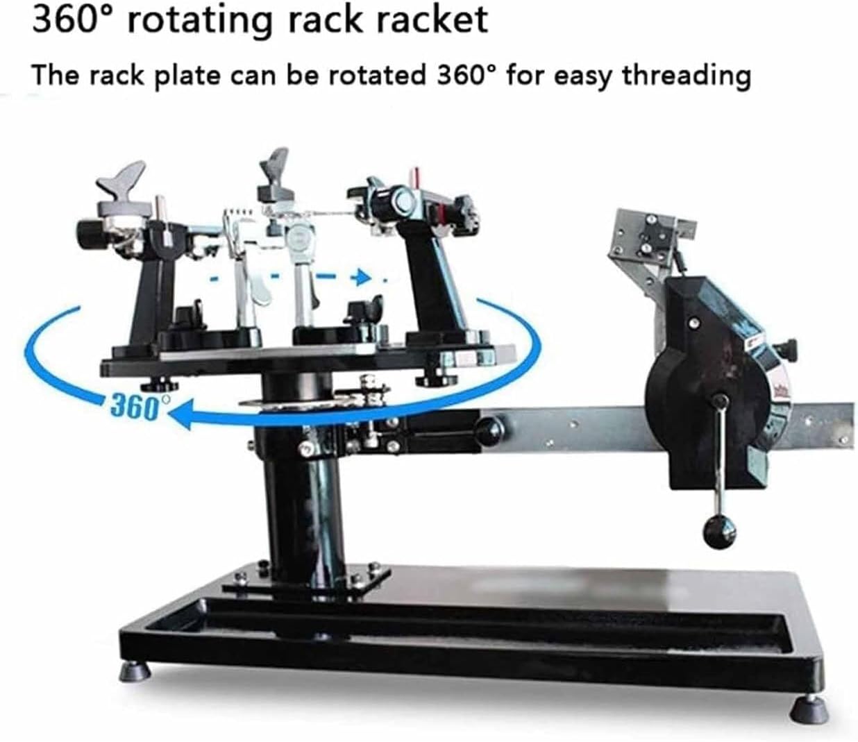 Desktop Racket Stringing Machine, Tennis Racket String Puller, Anti Slip Pull Wire Restring Tools, 6-Point Fixed, for Squash & Tennis & Badminton Racket