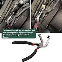 Vista 5 de Alicates de desconexión eléctrica, alicates para conectores eléctricos para autos con curva de 60 grados, herramientas para línea de combustible