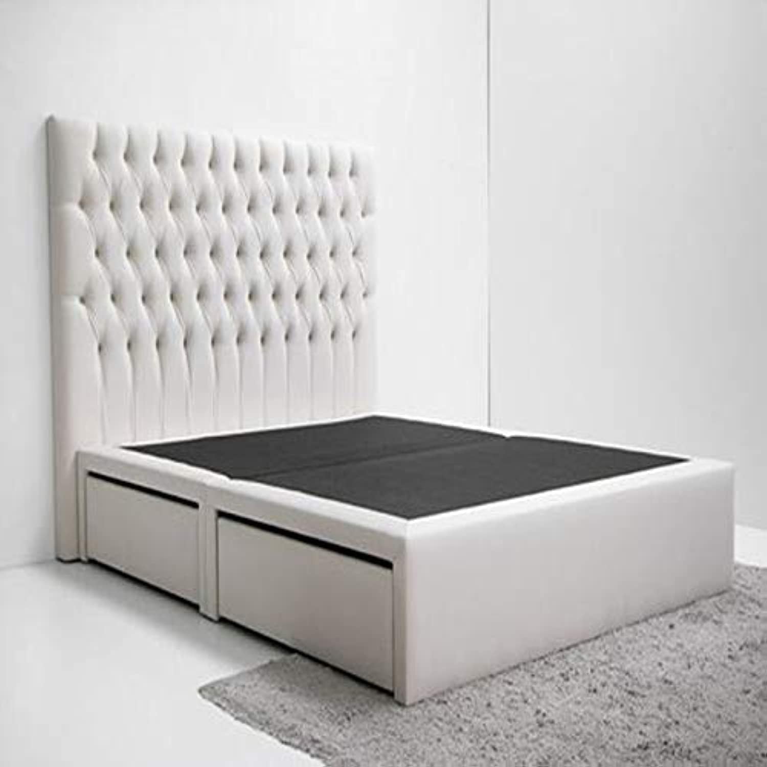 Good Luck Furniture Factory LLC Avon Contemporary King-Size Bed with Inbuilt Drawers (180cm x 200cm) No Mattress