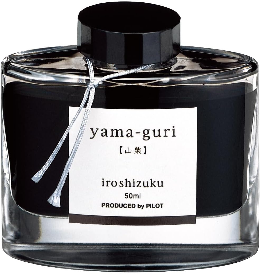 Pilot Iroshizuku Fountain Pen Ink – 50 ml Bottle – Yama-guri Wild Chestnut (Dark Brown) (Japan Import)