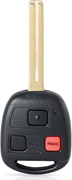 Keymall Keyless Entry Remote Head Key Fob Replacement for Lexus LX470 1998 1999 2000 2001 2002 HYQ1512V 4C Chip TOY48 Long Blade 3 Button 315MHz
