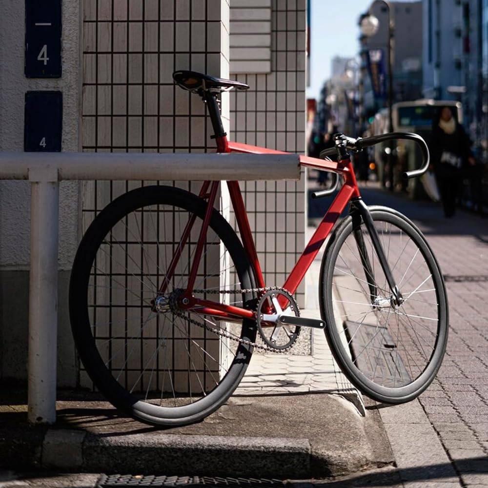 Biela de Bicicleta Izquierda 170 mm Aleación Aluminio Negro Juego Bielas Una Velocidad Montaña