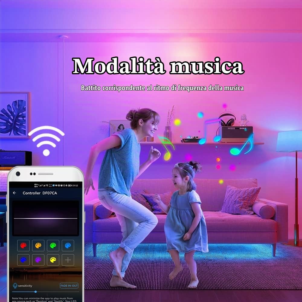 5M WIFI COB RGB LED Striscia Della Luce Della Catena 576LEDs/M 2880LEDs 24V Dimmable Deformable LED Luce Con Telecomando, Striscia Della Luce Della Banda Funziona con Google Home Assistant/Alexa