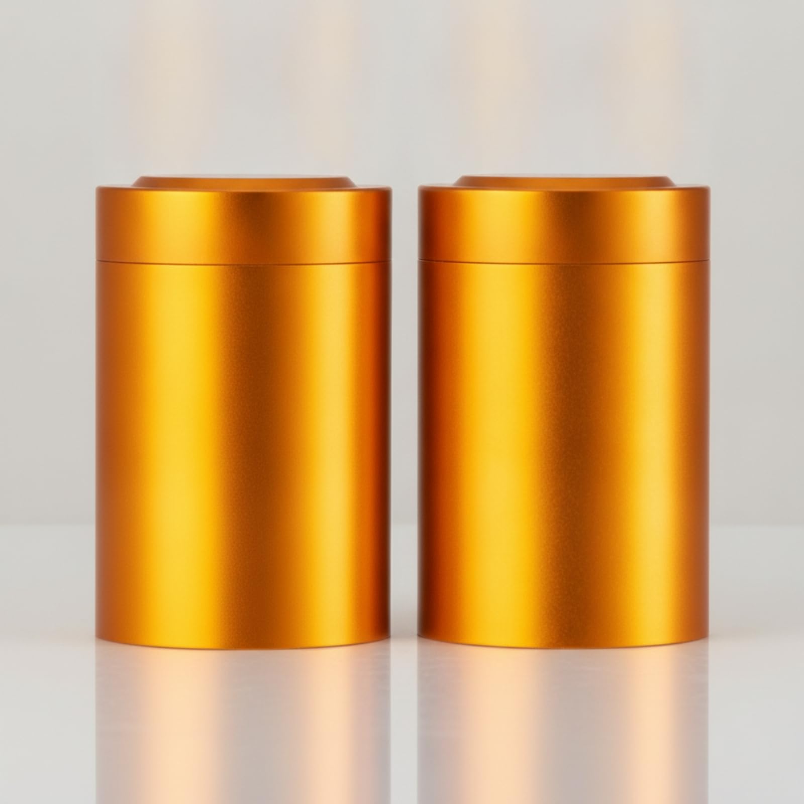 Mini Aufbewahrungsbehälter Vorratsdose Schraubdeckel Dose Behälter aus Aluminium Luftdicht Aromaschützend Kompakt 75ml für Kaffeebohnen Gewürze Camping Büro, Silber
