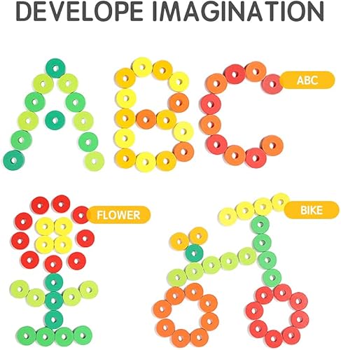 Miniatura 6 de TOP BRIGHT Montessori Juguetes para niños de 2 y 3 años – Rompecabezas de números de madera para niños pequeños, clasificador, juego de apilador de
