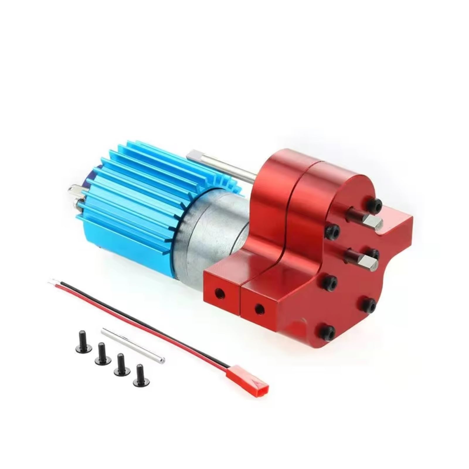 RC Car Accessories for Jjrc Q60 for MN D90 for MN99S MN91 for Wpl B14 B16 B24 B36 C14 C24 Metal Transfer Gearbox with 370 Brush Motor RC Car Parts Replacement Use(Red)