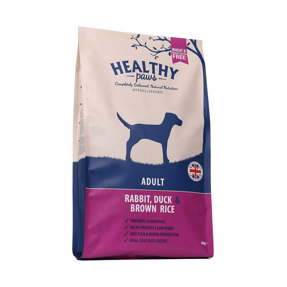 Happy Pets Healthy Paws Rabbit, Duck & Brown Rice Adult 6kg
