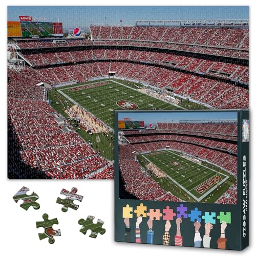 Puzzles for Adults 1000 Pieces American Football Challenging Jigsaw Puzzles for Adults, 27.5x19.7 Inch San Francisco Levi's Stadium Puzzle Game for Men Women Home Decoration Birthday Gift