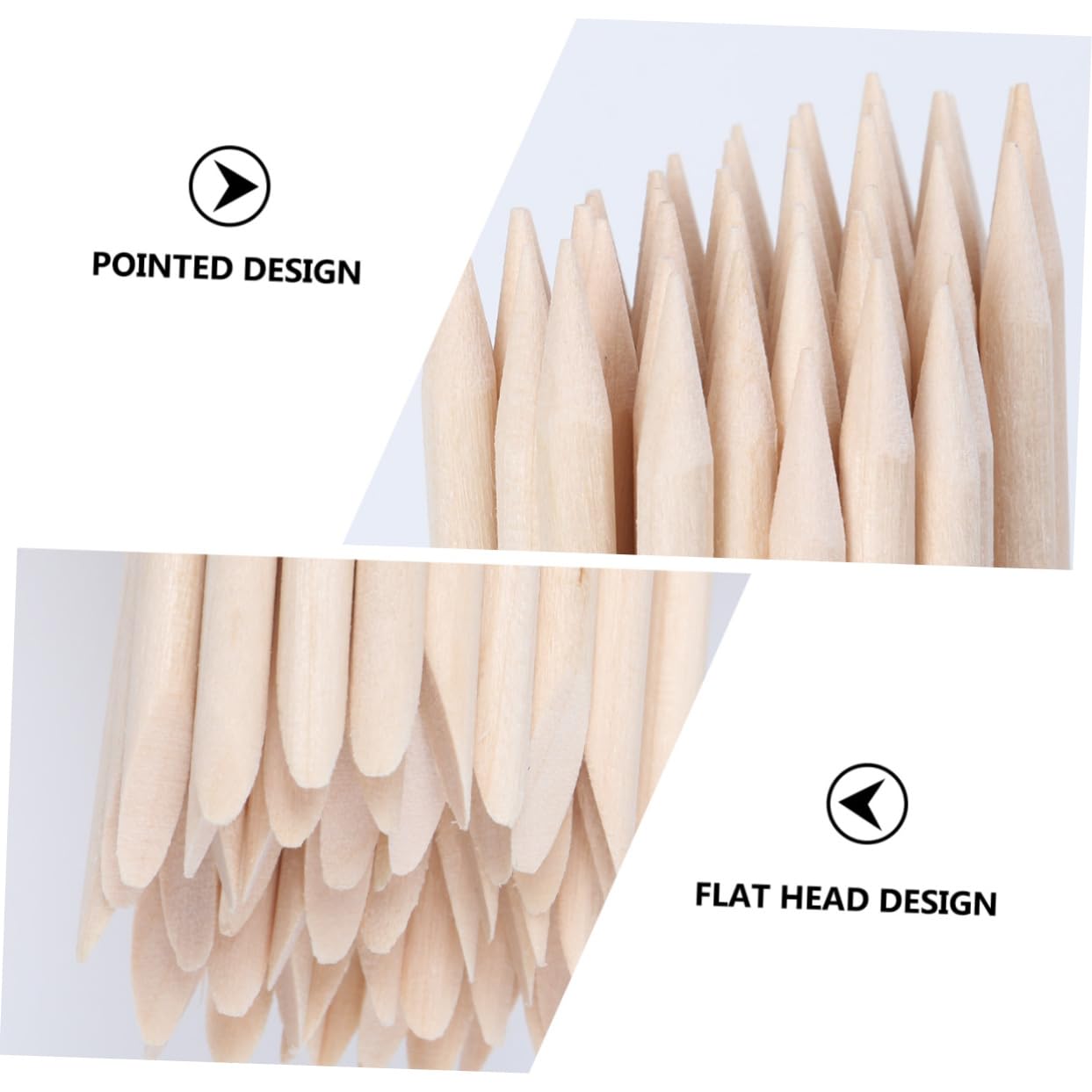 SOESFOUFU Nail Cleaning Cuticle Stick 50 Pcs Orange Sticks for Nails Instant Cuticle