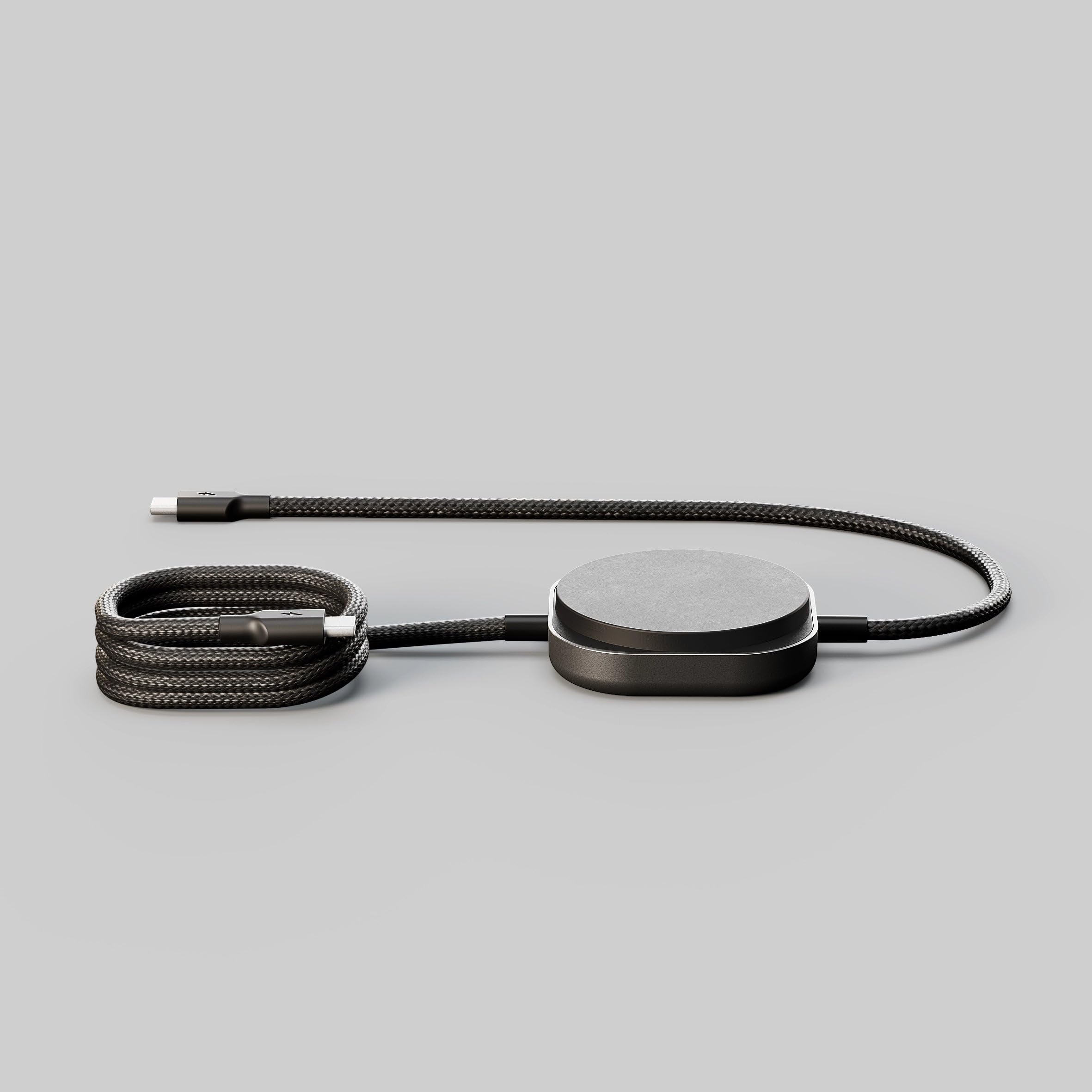 Zens Wireless Charging Cable Pro 2, Negro | Cable de Carga USB-C a USB-C de 1.5 m, MagSafe y Qi2 15W, Compatible con iPhone Air/17/16/15/14/13/12, y AirPods