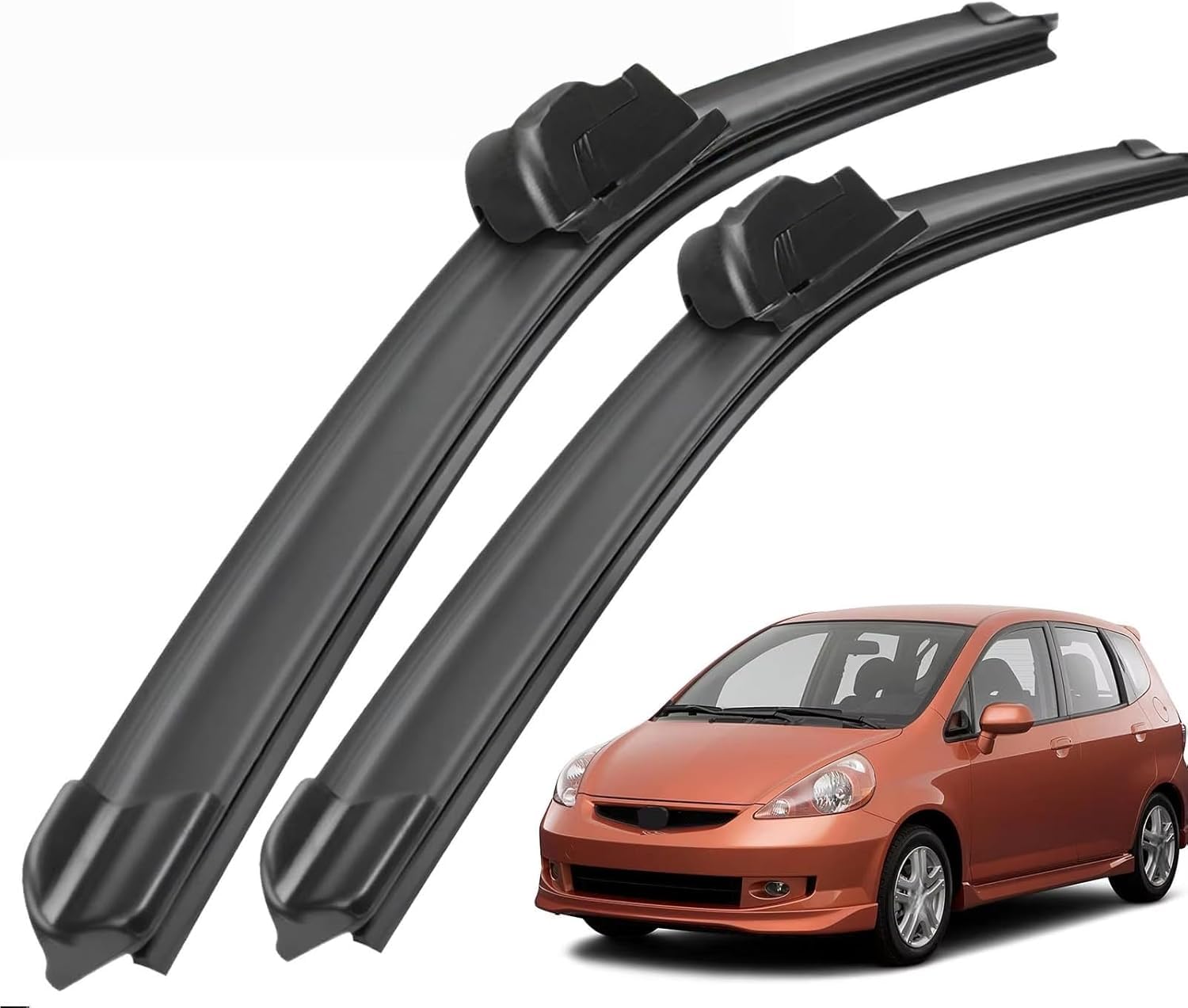 nwsplmy Front Windscreen Wiper for Fit Jazz MK1 2001-2008 20"+16", Silent All-Season Replacement Blades Streak-Free Easy Install