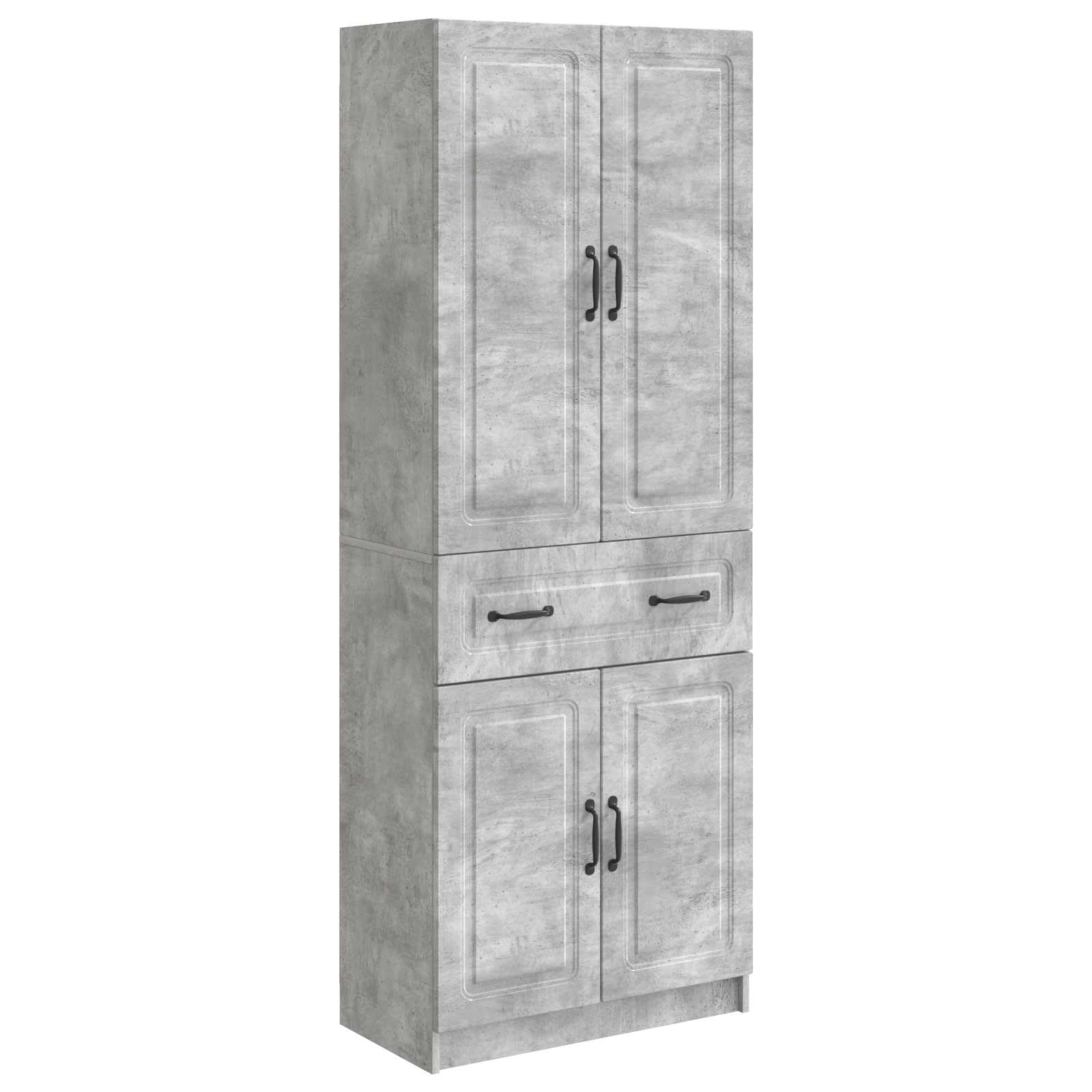 Set di 2 armadi in legno grigio cemento