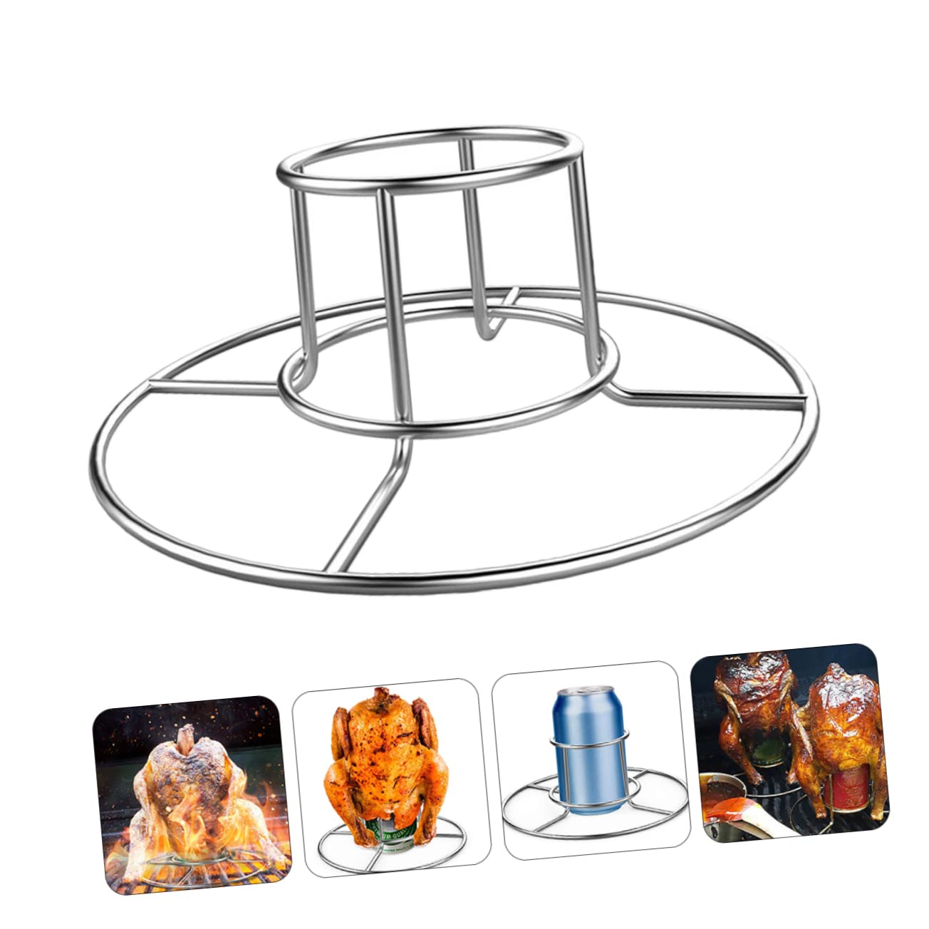 BESPORTBLE 4pezzi Inossidabile per Arrosto per Rack per BBQ Accessorio per Picnic e Grigliate all