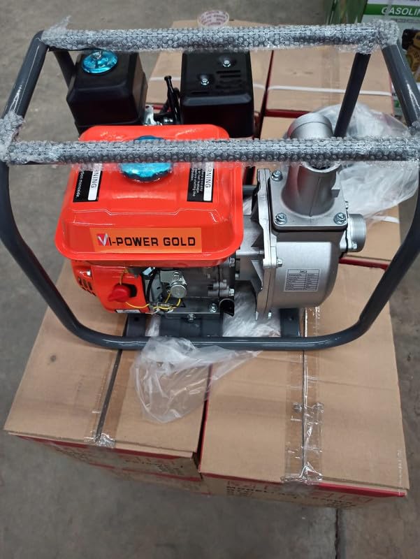 Image of VIPower Gold Gasoline Water Pump with 2-Stroke Engine, Portable High Flow Pump for Irrigation, Farm & Construction (2 Inch)