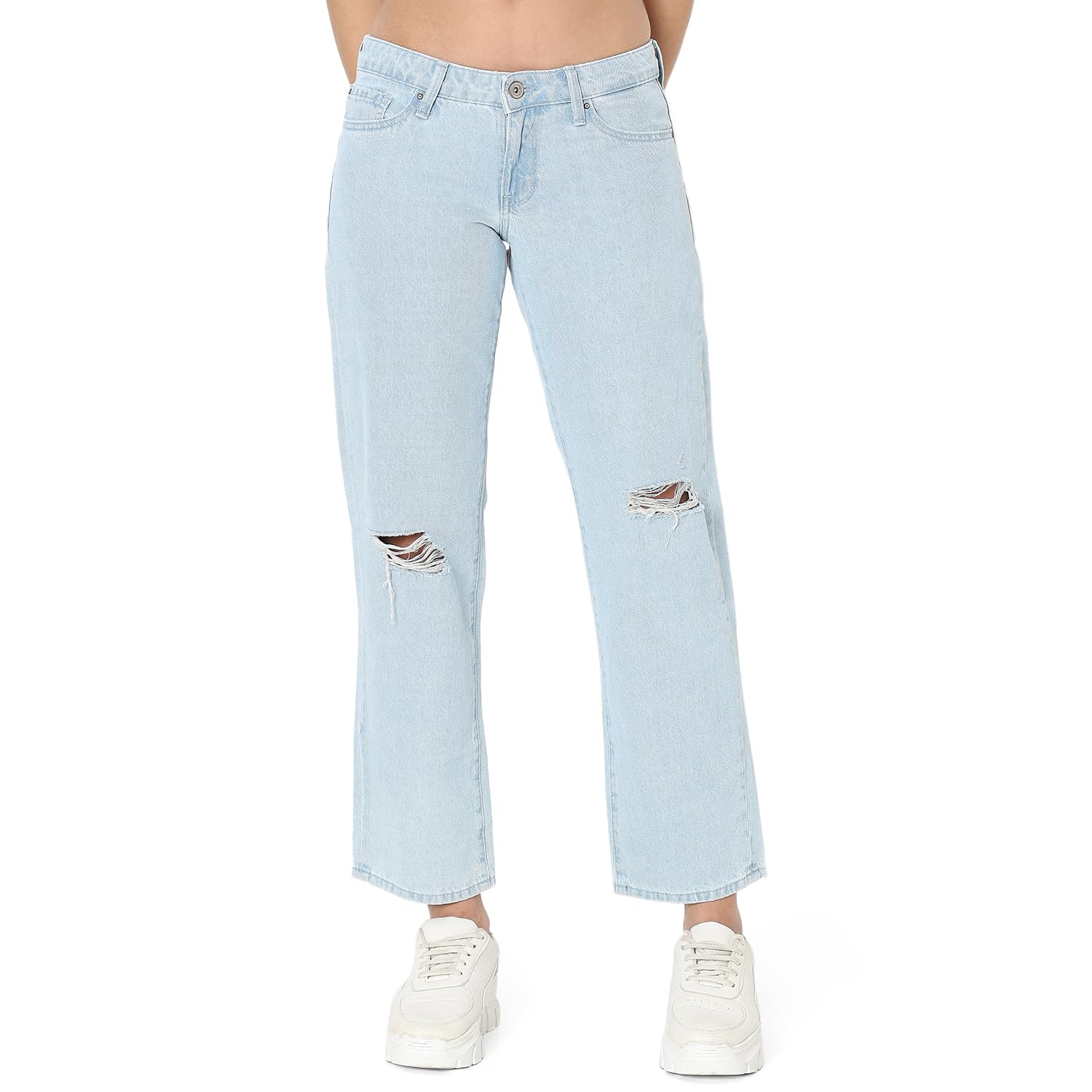 spykar Women's Straight Fit Casual Pants-picture-13