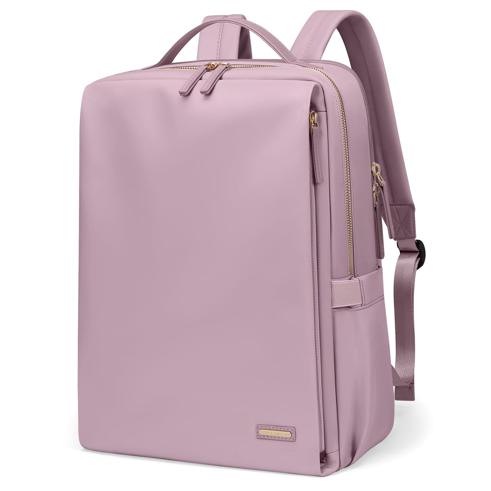 GOLF SUPAGS Stylish Laptop Backpack for Women Airline Approved Perfect for Work College and Travel Multi-Functional Casual Daypack Fits 15.6 Inch Notebook (Pinkish Purple)