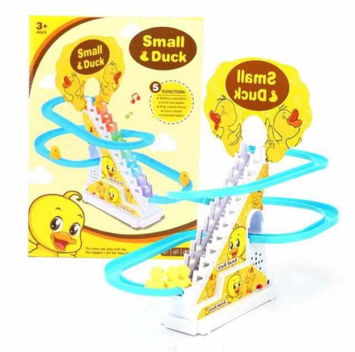 Track Racing Toys for Kids - Small Stair Climbing Toys for Kids, Escalator Toy with Lights and Music (Design 5)