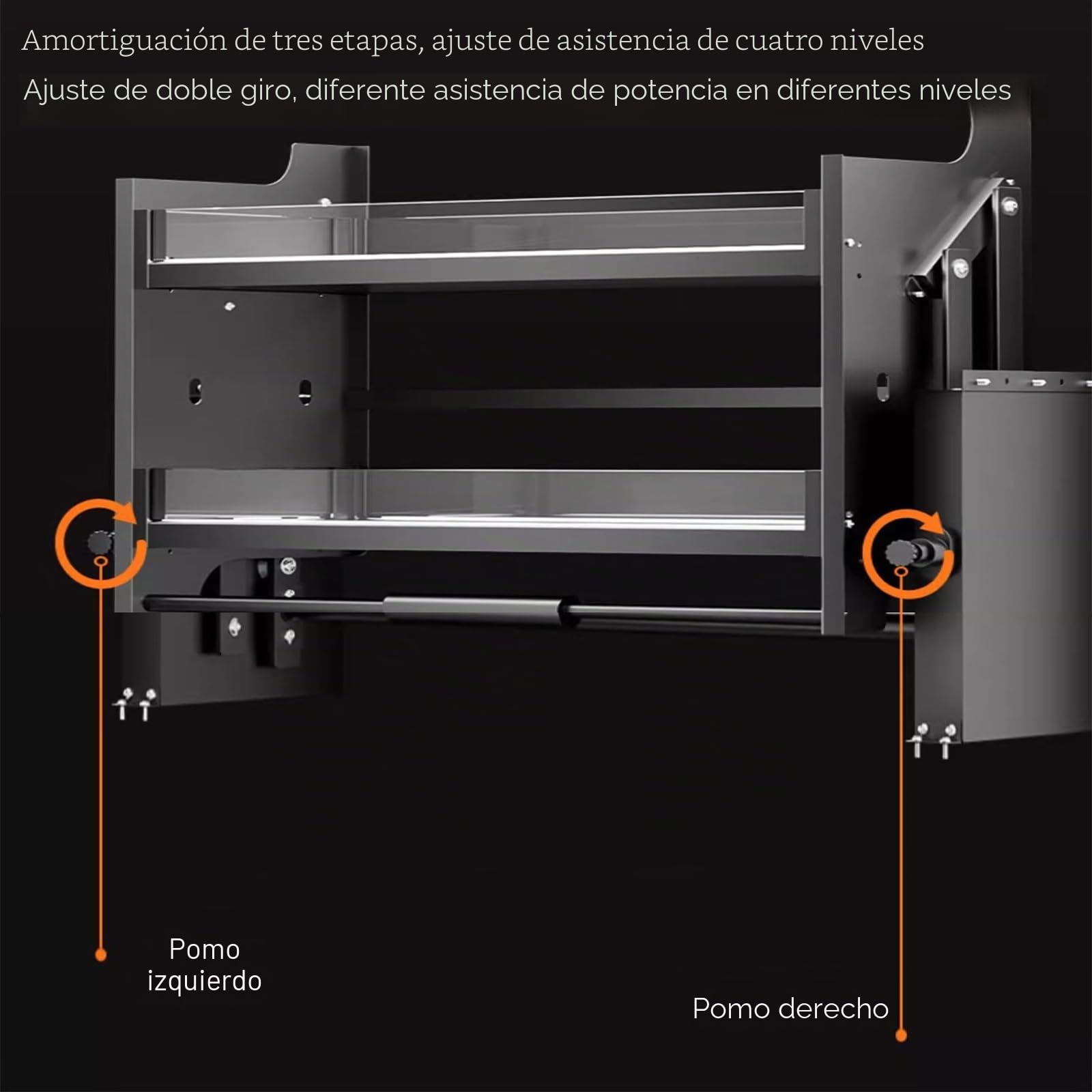 Sistema de estantería extraíble para gabinete, estante superior de almacenamiento de cocina para bar cafetería