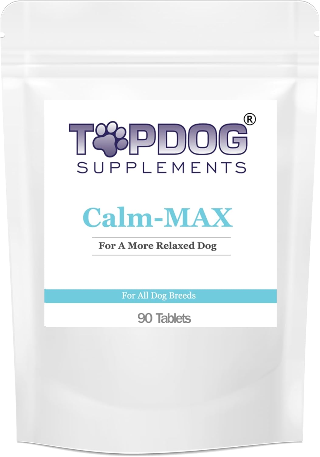 Calm-MAX Dog Calming Tablets Supplement Stress Anxiety Hyperactivity Relief UK