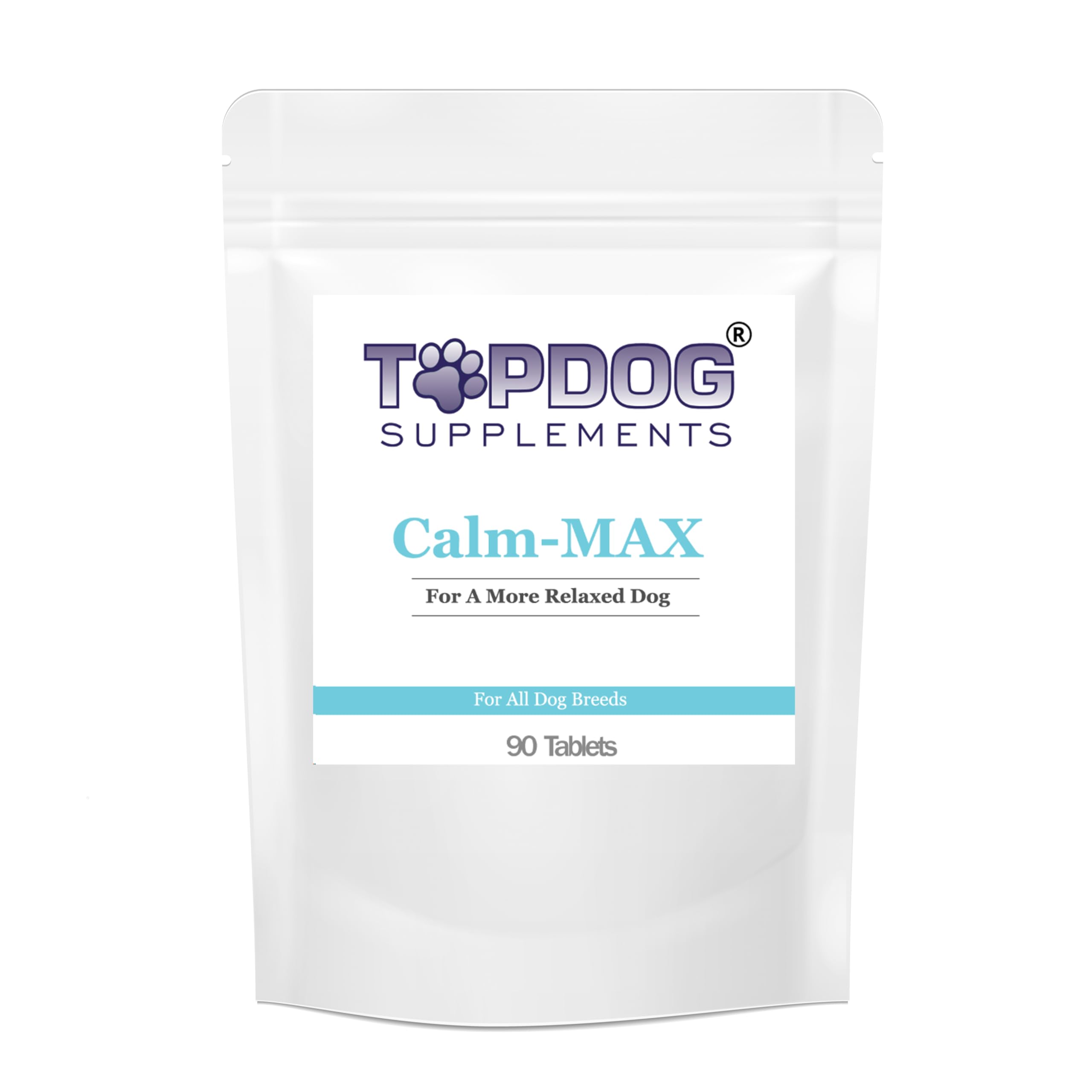 Calm-MAX Dog Calming Tablets Supplement Stress Anxiety Hyperactivity Relief UK