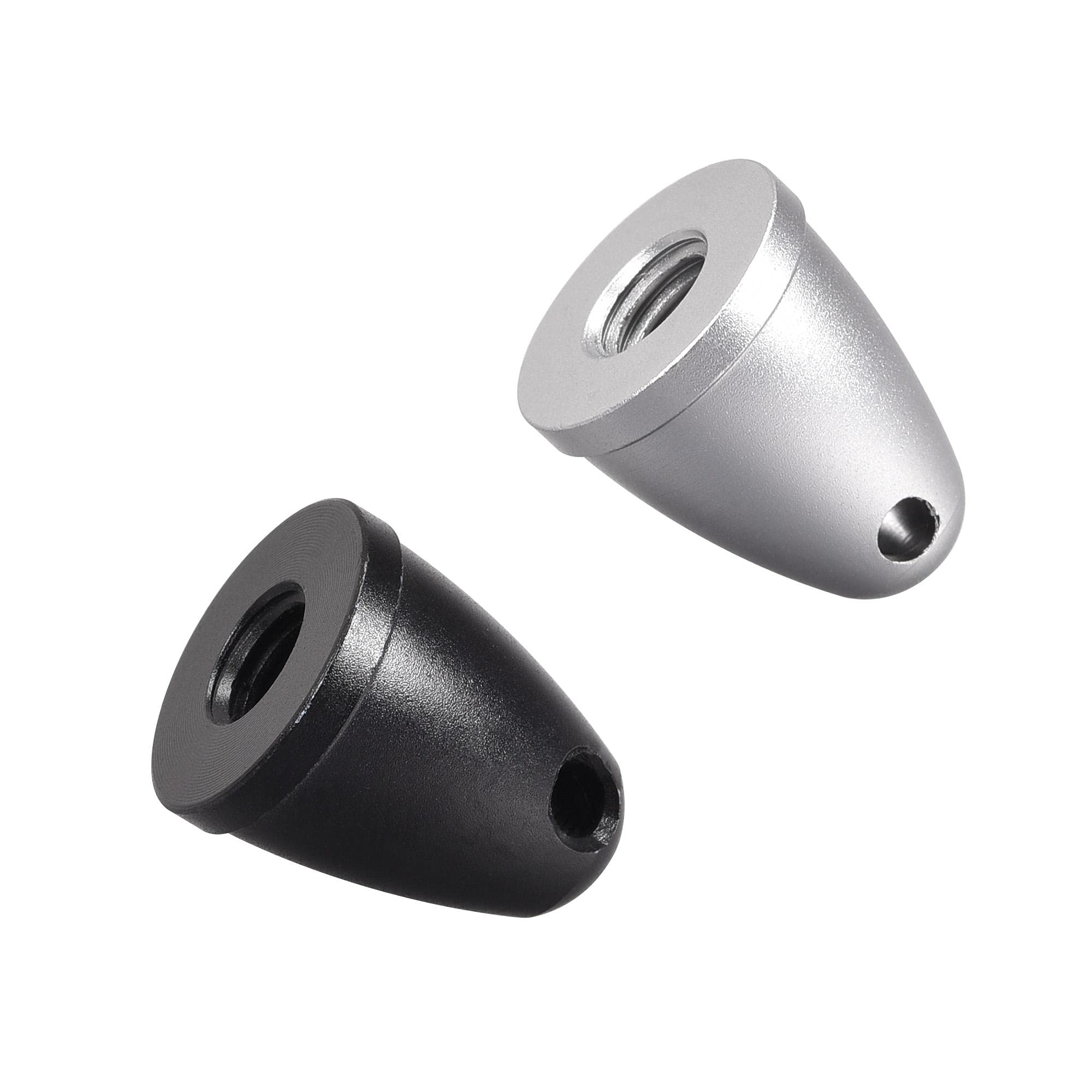 2pcs M6x14 Motor Propeller M6 Cap Nut Prop Round Clamp Fixed Adapter Silver Tone Black 6 thumbnail image
