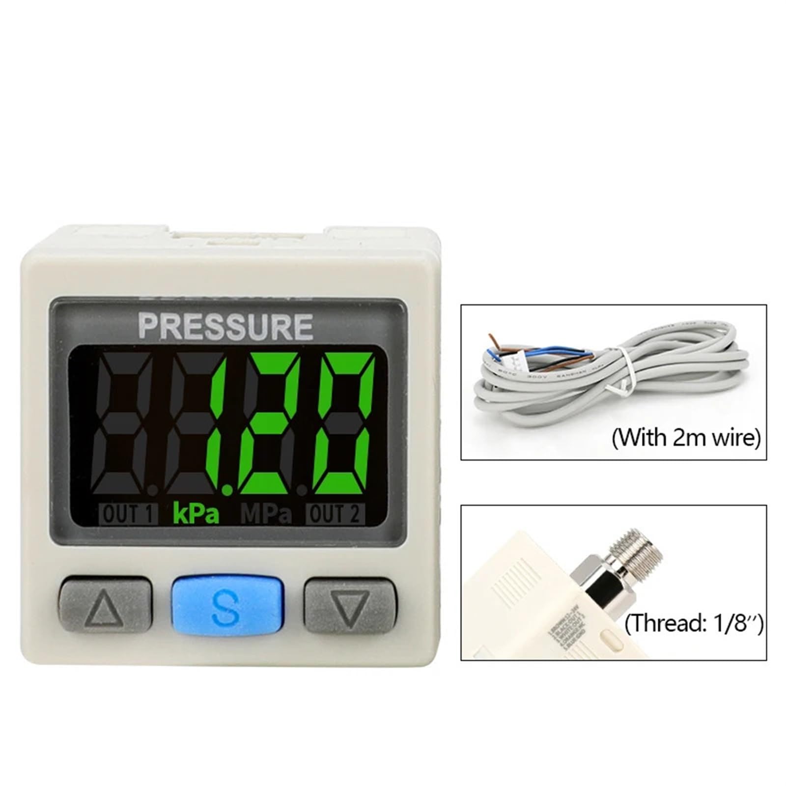 Pressostat pneumatique à affichage numérique pression mixte négative ISE30A ZSE30A DPSN1 DPSP1 1 pièces(ISE30A-01-N-L)