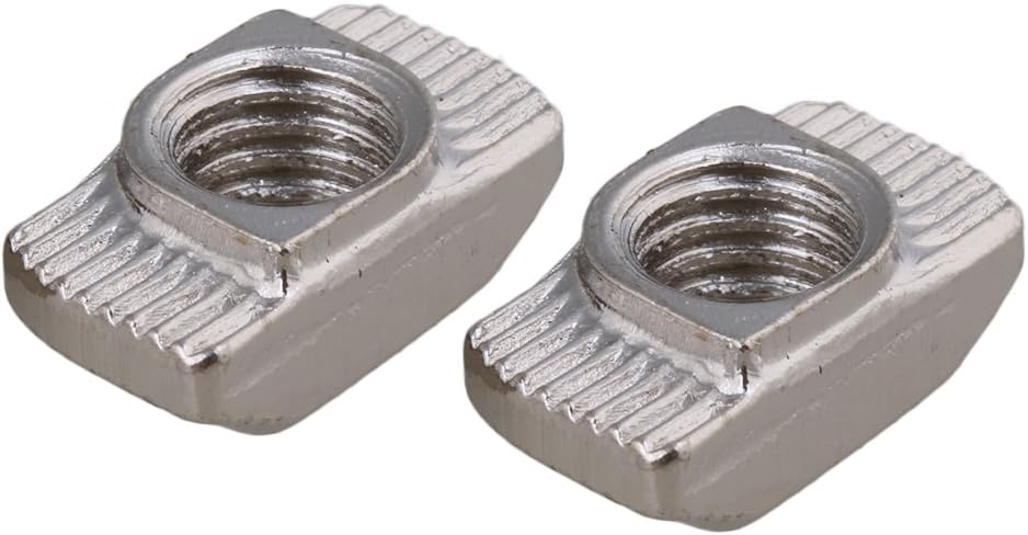 100pcs Silver T Sliding Nut Block for 40 Series European Standard Aluminum Slot (M8)