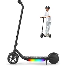 Electric Scooter for Kids Ages 6-12, 150W Motor, Simple One-Button Control, 2 Safe Speeds (6/10 MPH), K2 Pro for 3 Speeds, Colorful Lights, Magnetic Charging, Dual Brake System, 154 Lbs Load Capacity