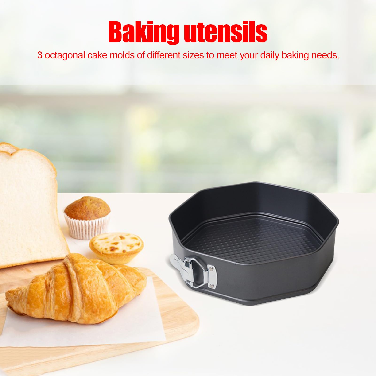 Generisch Moldes para tartas con base extraíble, acero al carbono de 11,02 pulgadas