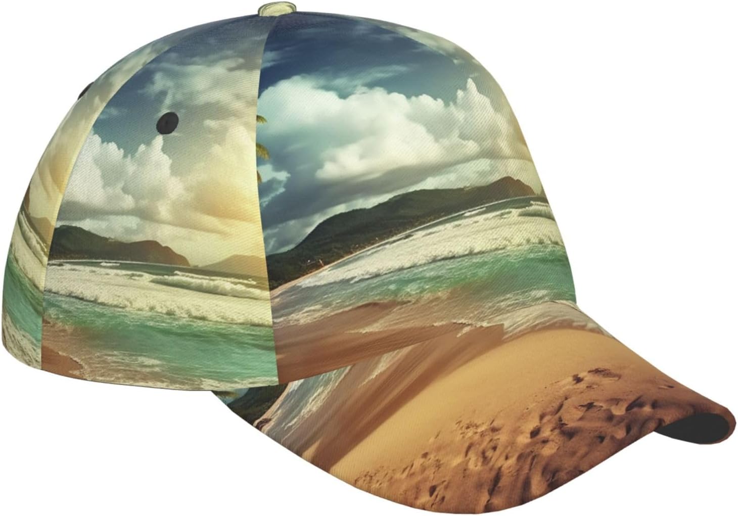 Sunset on The Beach Baseball Caps Ajustable Golf Dad Hats Gift for Men Women Sport Hat Outdoor Visor Hats Black