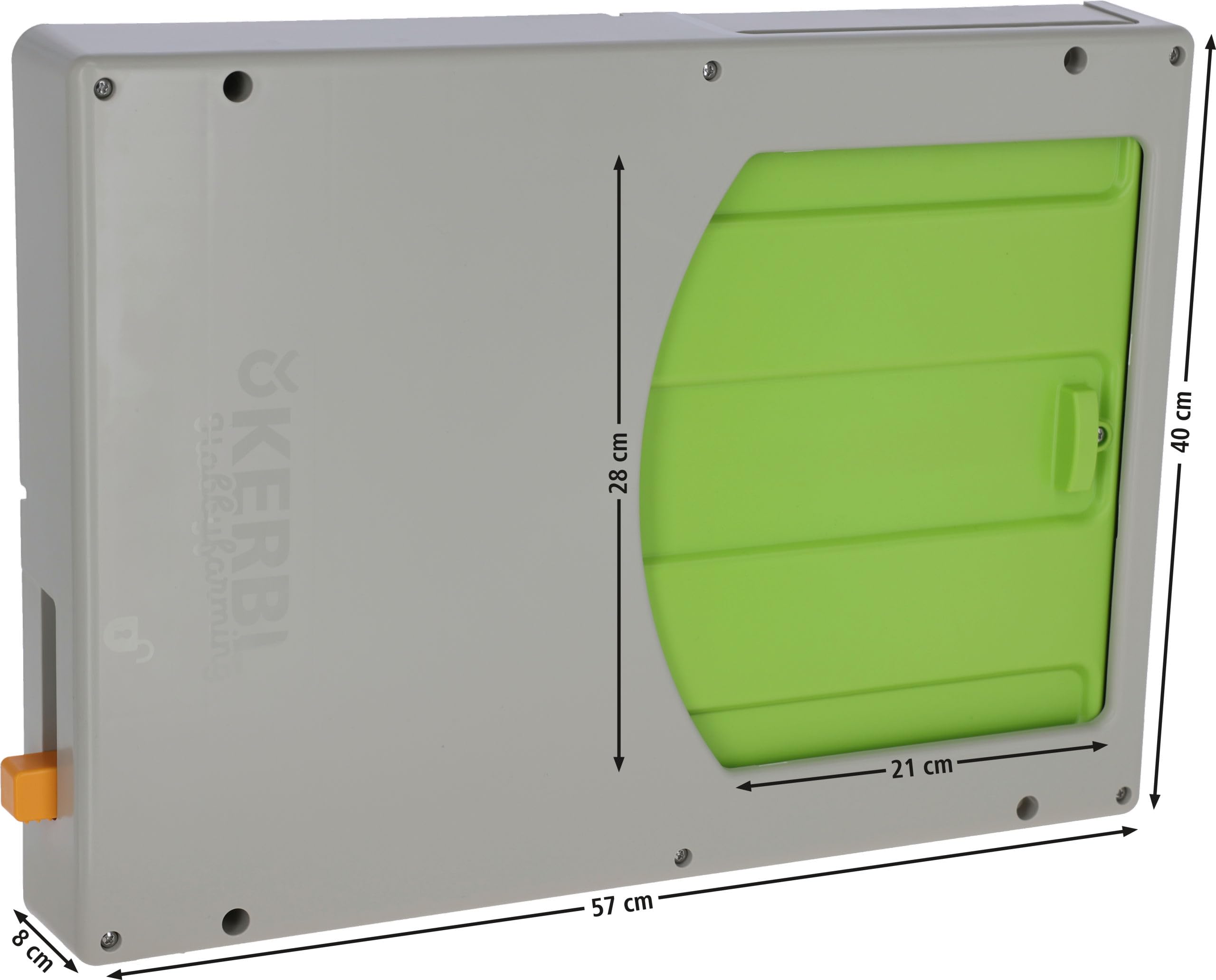 Kerbl Hobbyfarming Smartcoop Drzwi dla Kurczaków, Klapka dla Kurczaków, 57 x 7.5 x 40 cm, Plastik, Kury, Detekcja Światła Otoczenia