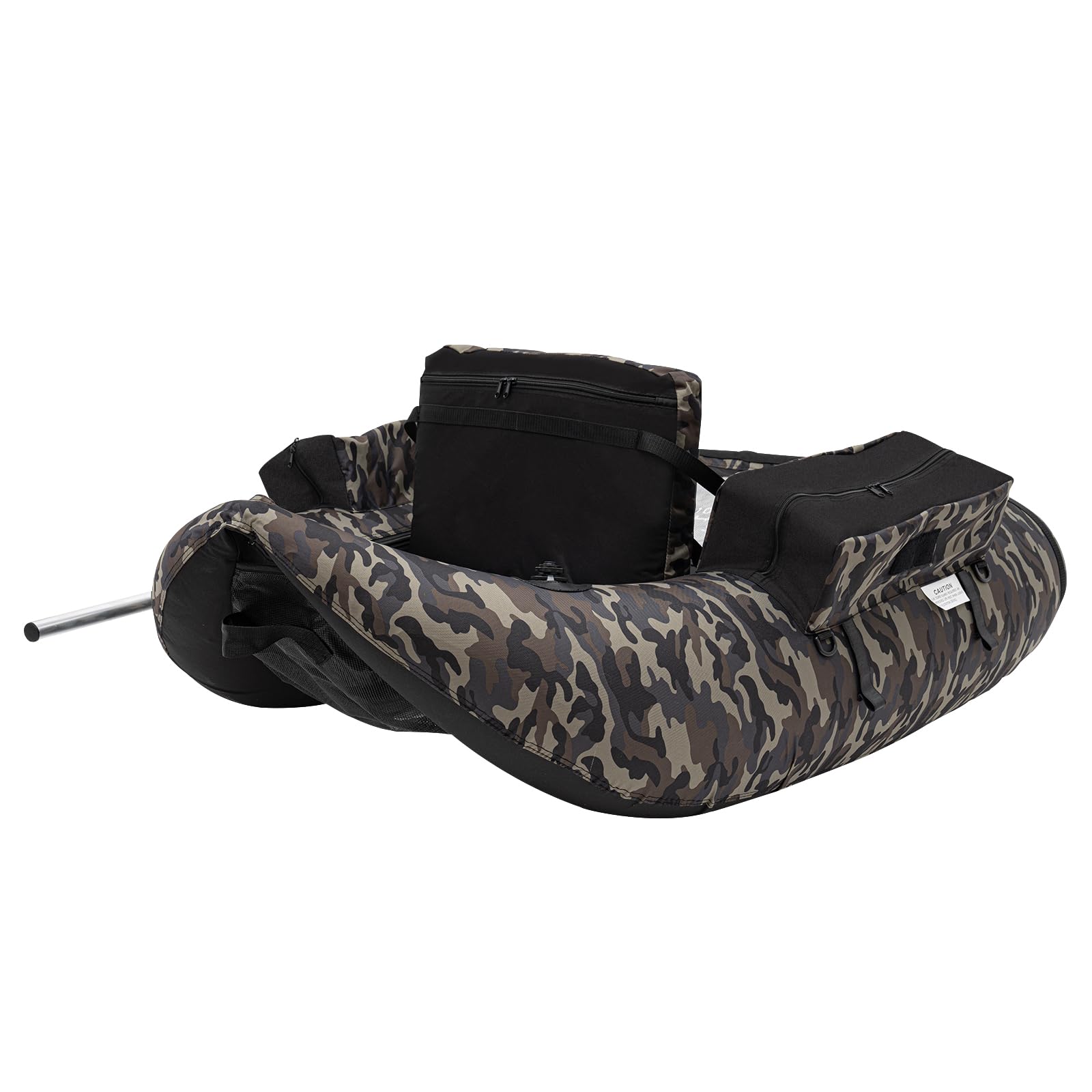 Inflatable Boat Raft with Storage Pockets, 286.6LBS Load Bearing Fishing Boat for Kayak Outdoor Fishing and Boating (Camouflage)
