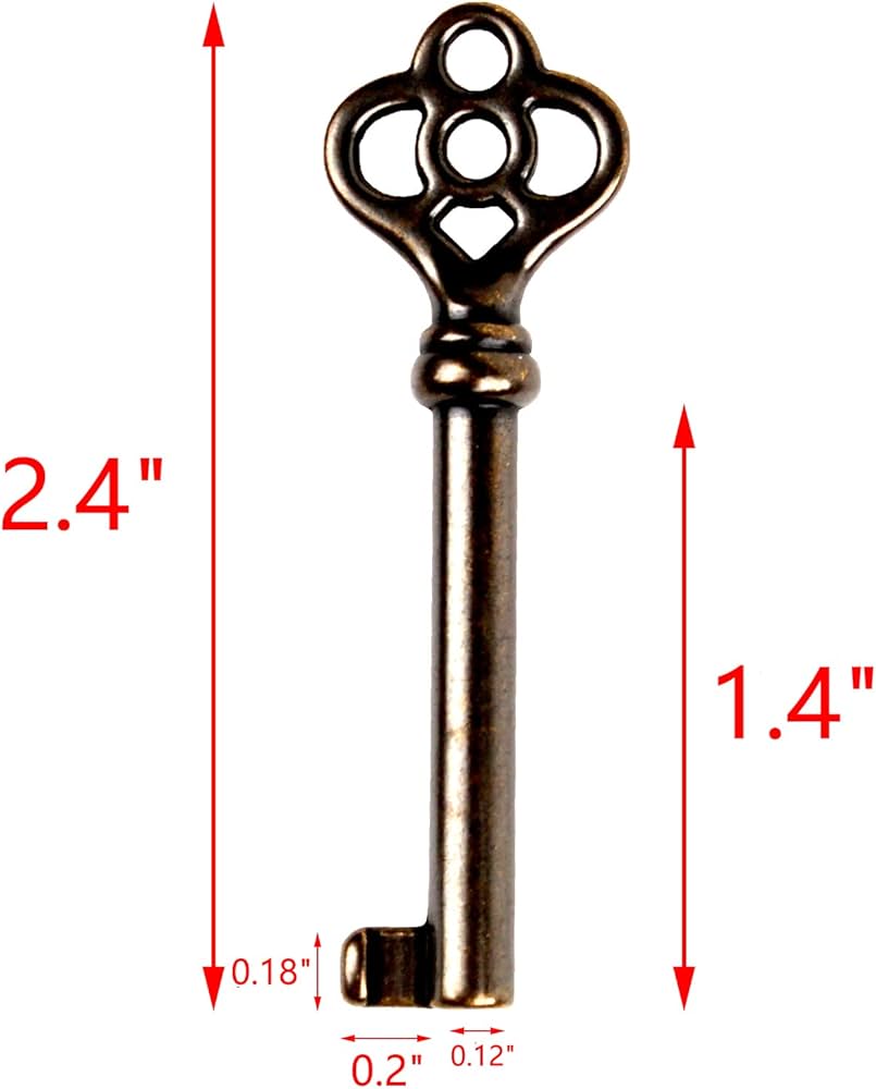 アメリカ製アンティーク キー30本&キーリング&キータグ☆ スケルトン バレル鍵 アンティーク調 スケルトンキー 鍵 20個セット( タイプ2ブロンド