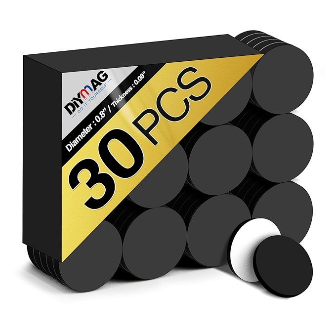 DIYMAG 圆形自粘磁铁 30片装