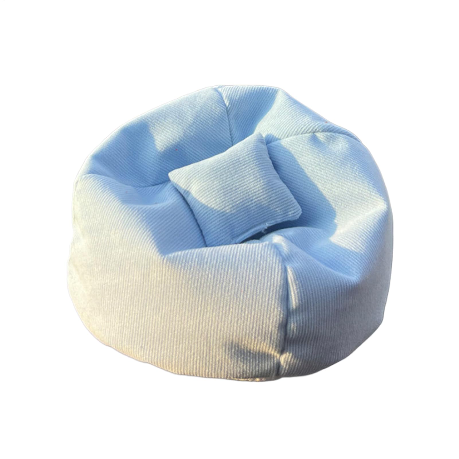 Doll Bean Bag Chair - 15×15×12 CM | Doll House Mini Couch Seat, Soft Small Sofa With Pillow, Mini Bean Bag Chair Ornament For Home Office Desk Shelf Car Dashboard Accessories