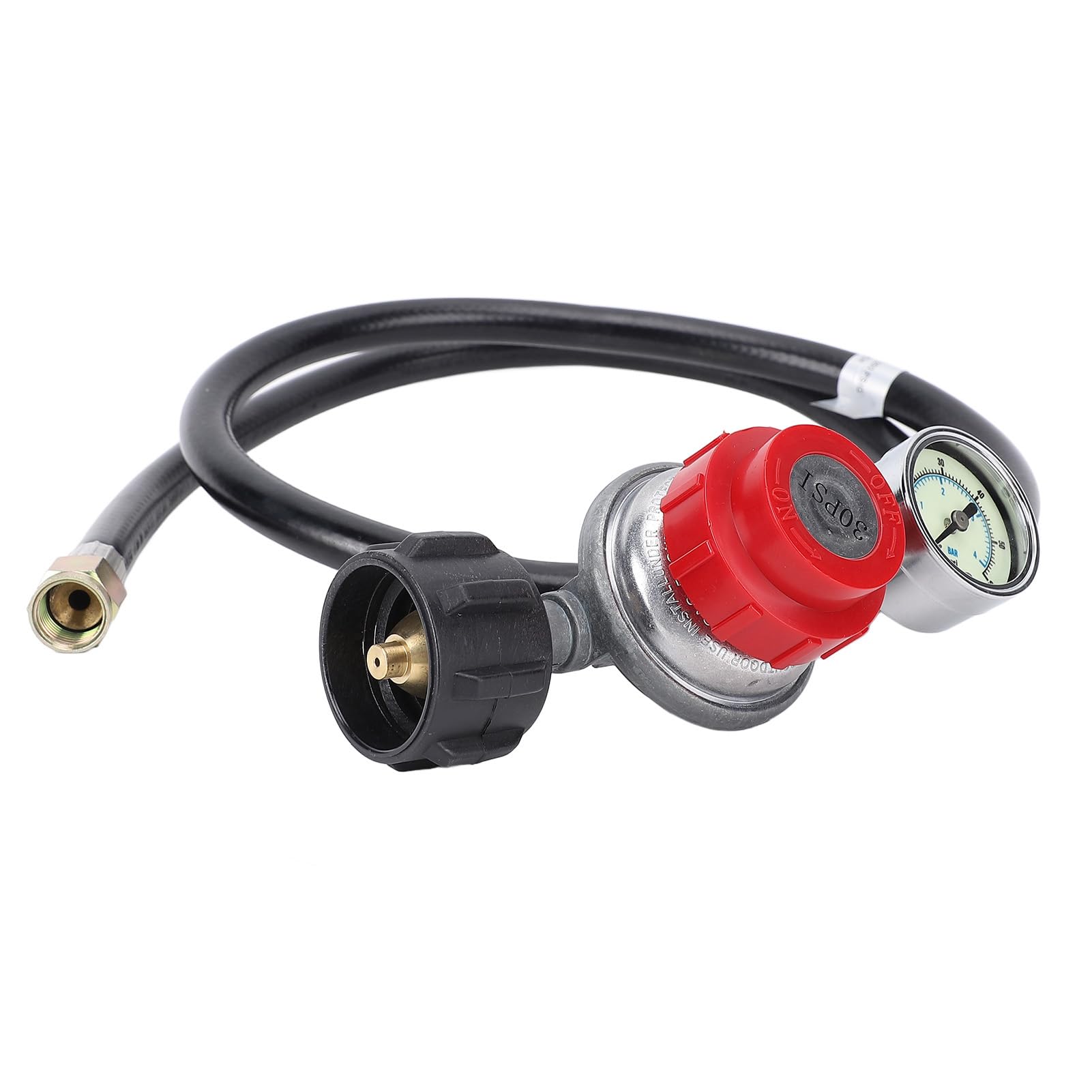 Regolatore di gas ad alta pressione Regolabile 0 a 30 psi per griglie friggitrici 130.000 BTU/ora capacità di 4 piedi