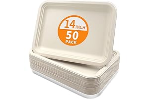 50 Pack 14 Inch Heavy Duty Disposable Food Trays