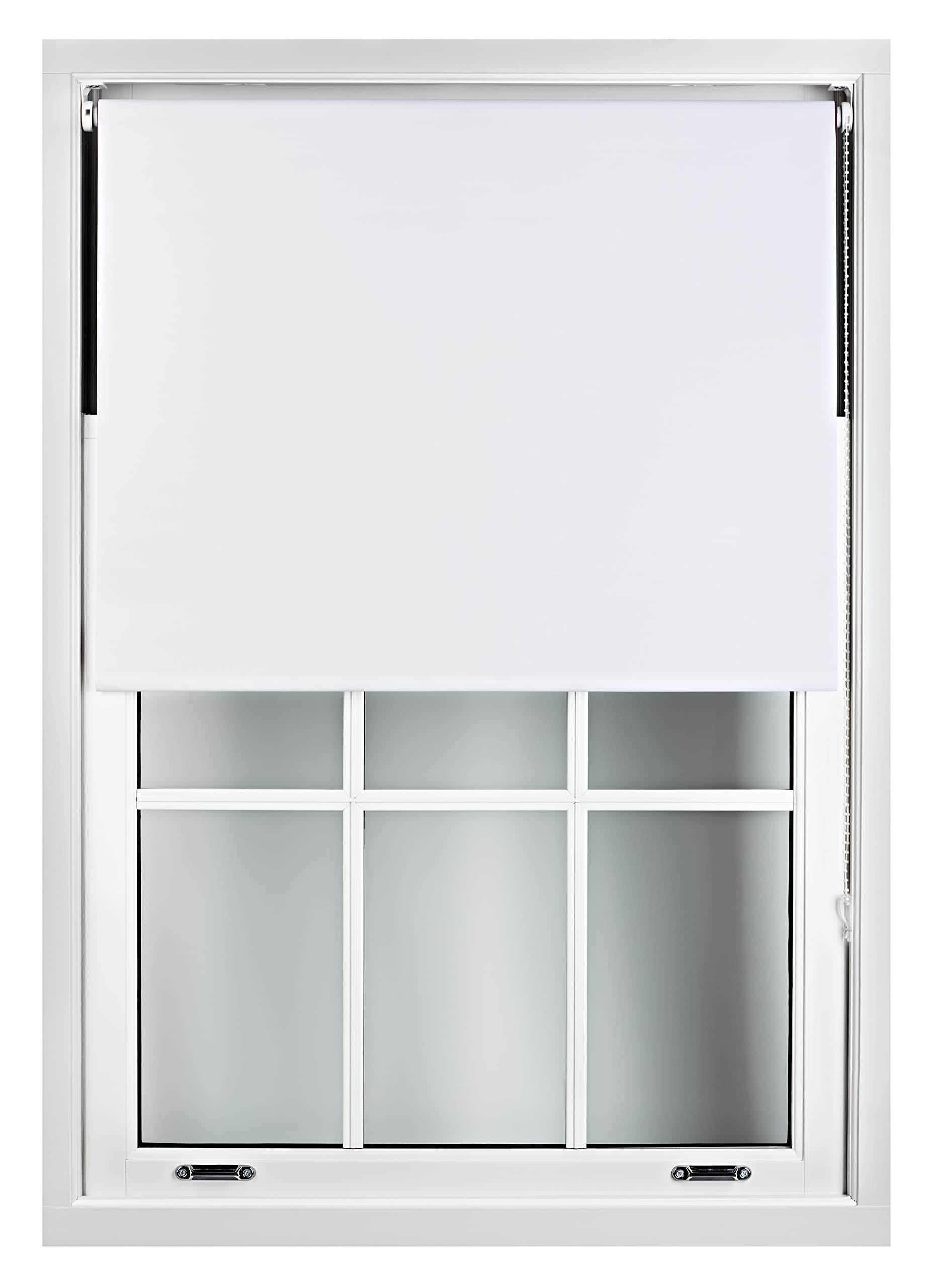 Furnished Blackout Roller BlindsWhite Trimmable Blind For Windows And Doors (W)195Cm (L)210Cm from B&Q