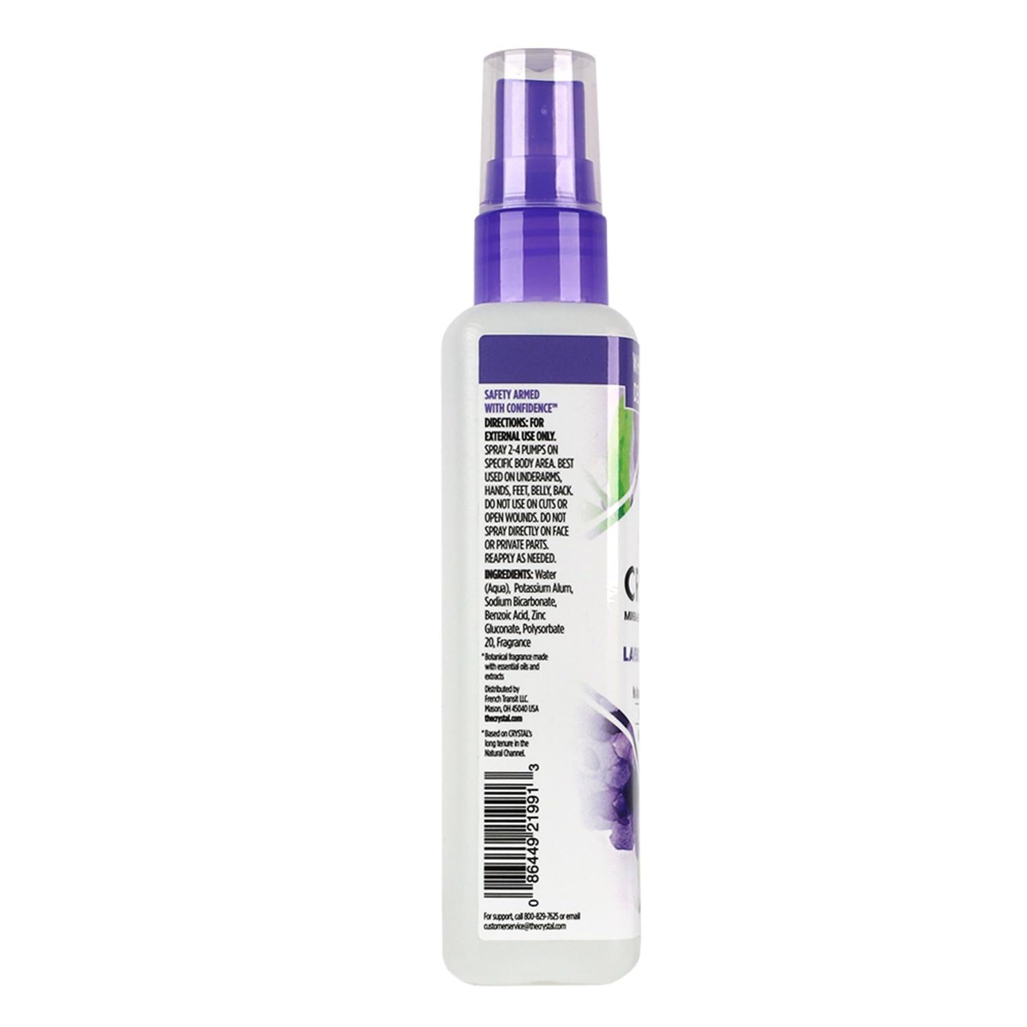 Crystal Essence Mineral Deodorant Body Spray Lavendar & White Tea, All Over Body Deodorant, 4 oz thumbnail 2