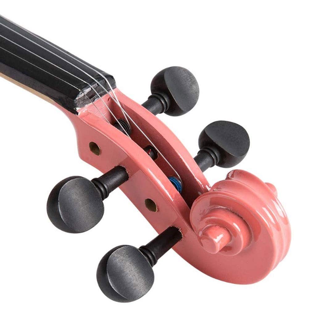 Violino standard da studente, per principianti, 4 corde 4/4 violino full size in tiglio Set for principianti, artigianale e acustico con custodia, arco, ponte, colofonia, stoffa e corde di ricambio, r