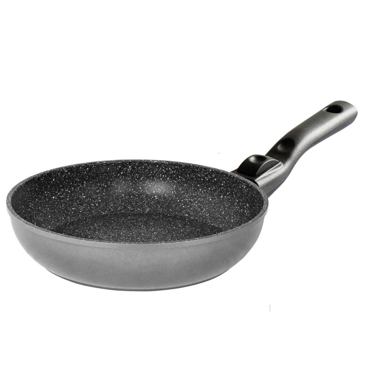 STONELINE® Flex Made in Germany Sauté Pan 28 cm with Removable Handle, Also for Oil and Grease Roasting, Scratch-Resistant Non-Stick Coating with Real Stone Particles, Induction Pan