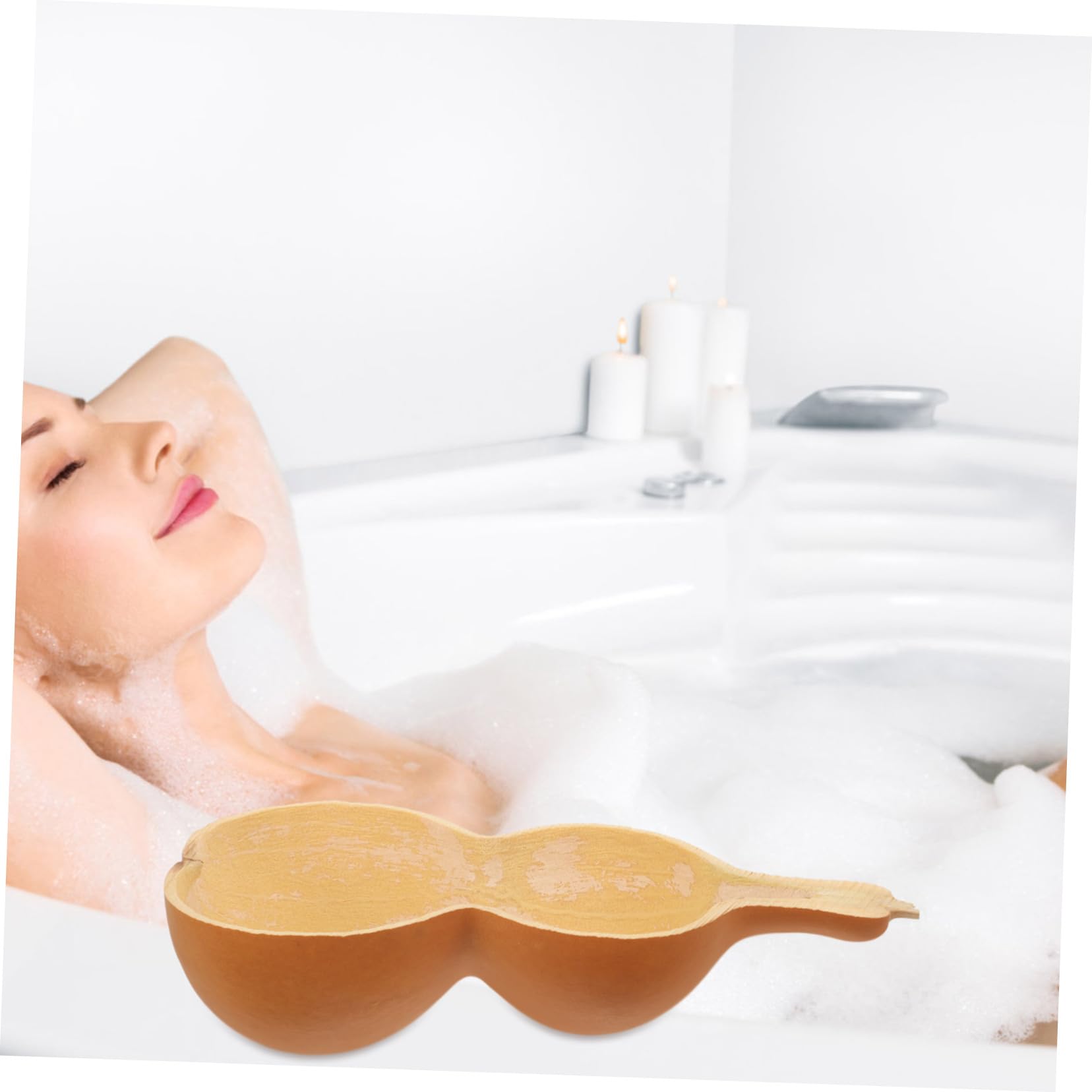 Healeved 4pièces Louche Gourd Pour Louche Multi-usages Pour Sauna Jardin Et Cuisine Ustensile Élégant Et Pratique Pour Bain Spa