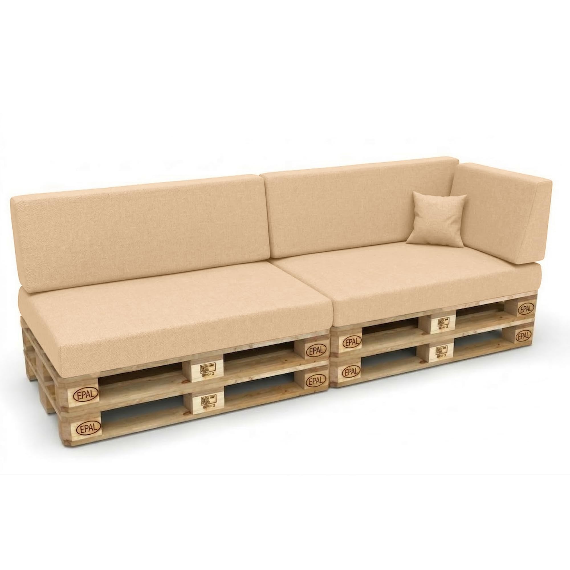 Palettenkissen Outdoor-Kissen Wasserdicht für Palettensofa - 6er Set Palettenmöbel Europaletten - Gartenkissen mit abnehmbarem Bezug