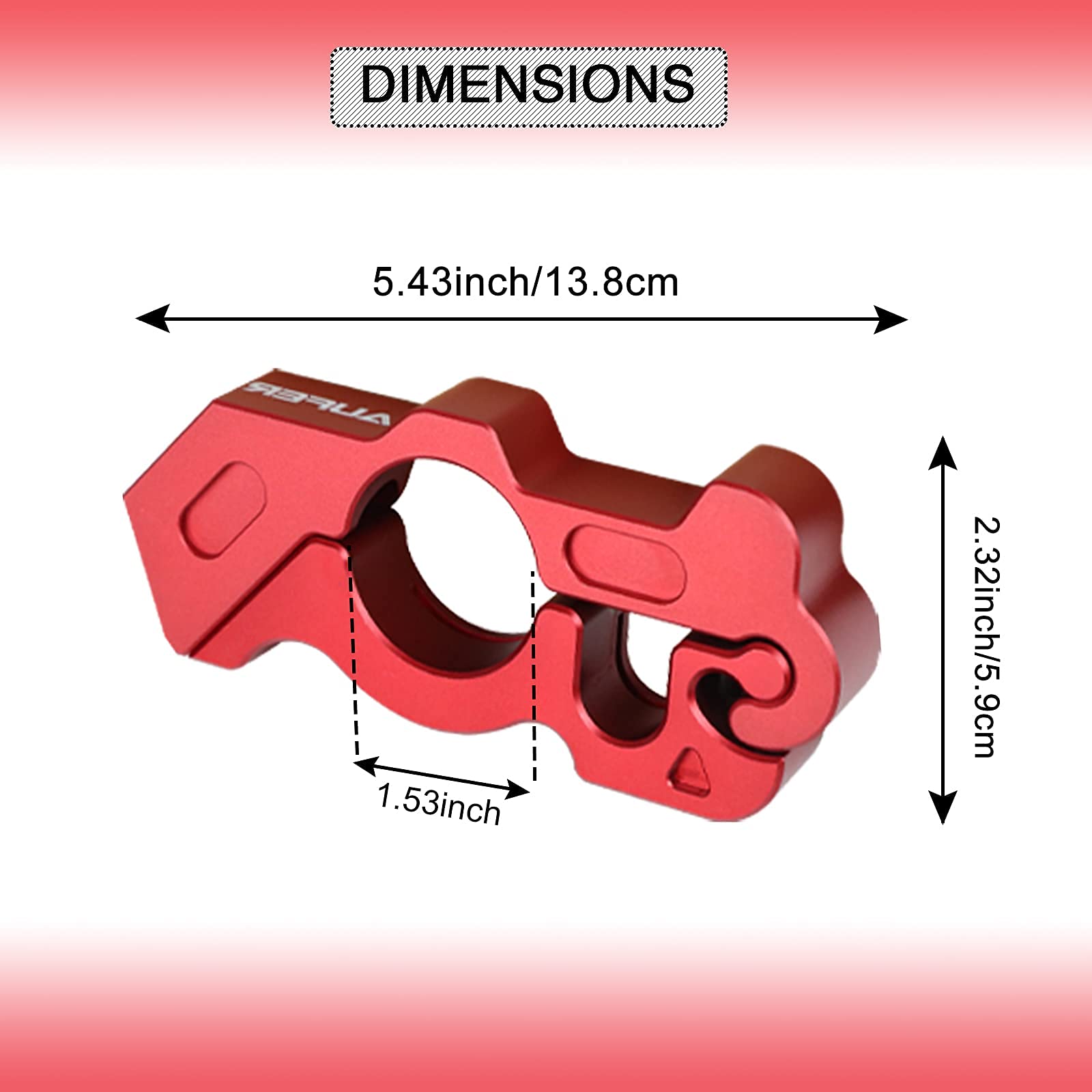 AUFER Verrou universel robuste pour guidon de moto, verrou d'accélérateur, levier de frein, compatible avec la plupart des motos, vélos, scooters, cyclomoteurs, VTT (rouge)