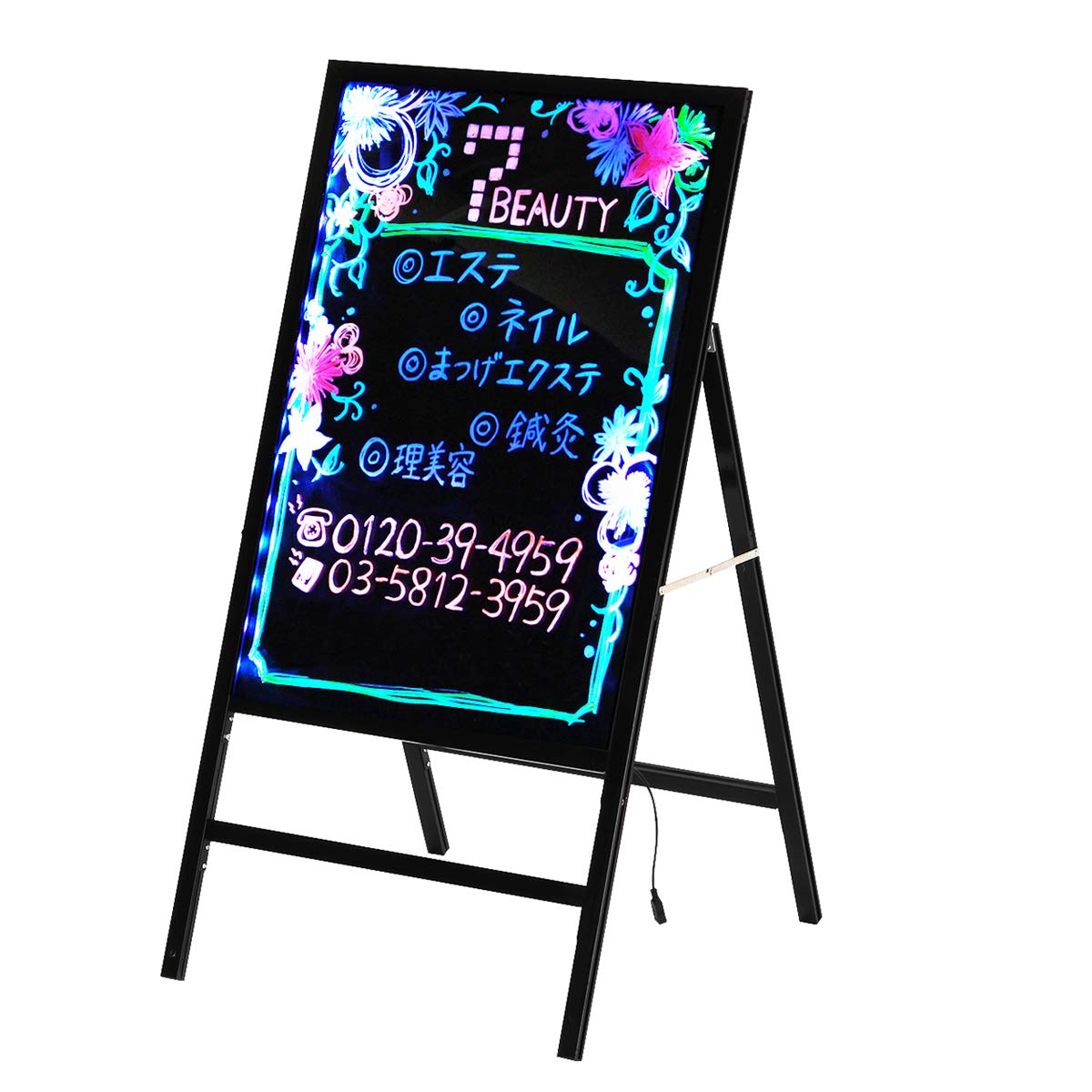 Amazon | LED 光る 手書き看板 小 片面タイプ 幅43×高さ90cm （全6種