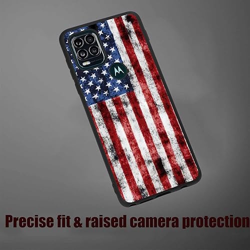 Miniatura 2 de Funda compatible con Motorola Moto G Stylus 5G, bandera estadounidense, patrón retro de soldado veterano para Moto Case hombres y mujeres, funda de