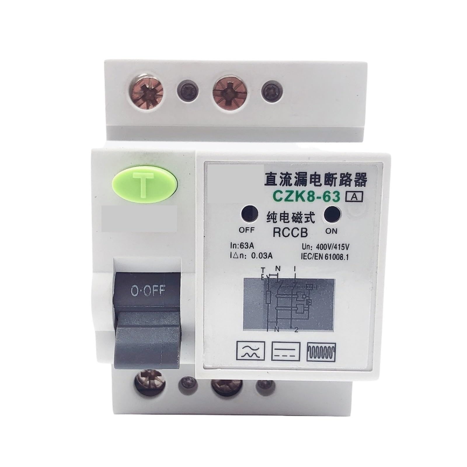 RCCB Type B 4P 25A 30mA disjoncteur différentiel 10ka pour chargeur batterie CC