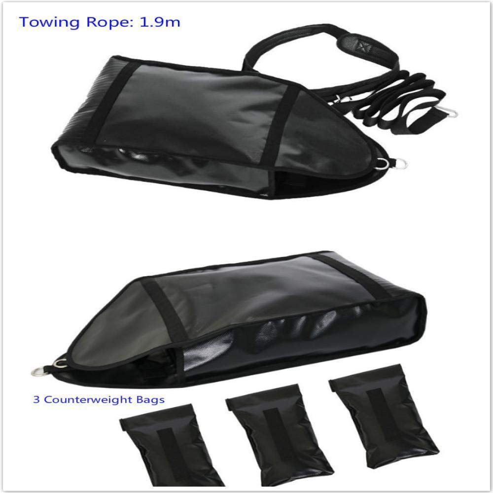 Borsa da Allenamento A Slitta,Sacco di Sabbia per Allenamento di Resistenza con Cintura in Vita E 3 Sacche di Regolazione,PVC Nero 57 * 30cm